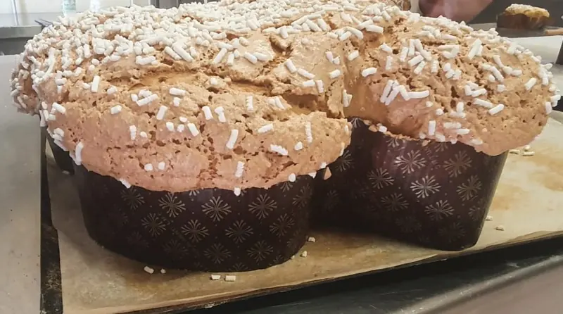 Colomba glassata con granella di zucchero